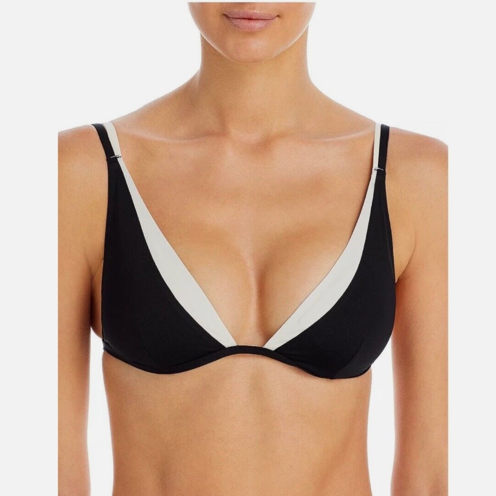 L*Space Finneas Colorblock Double Strap Bikini Top: Size M